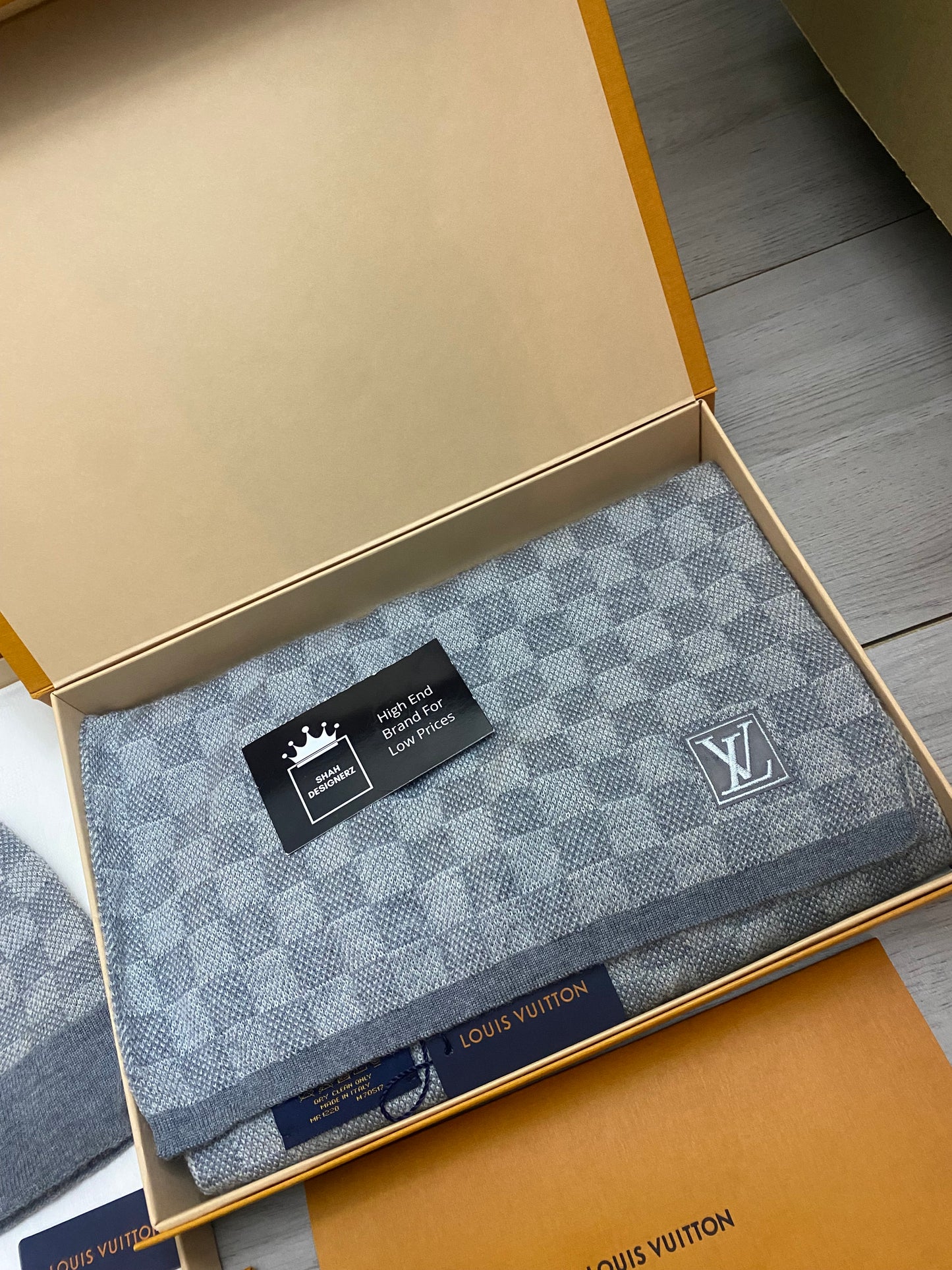 Louis Vuitton Scarf and Beanie Set