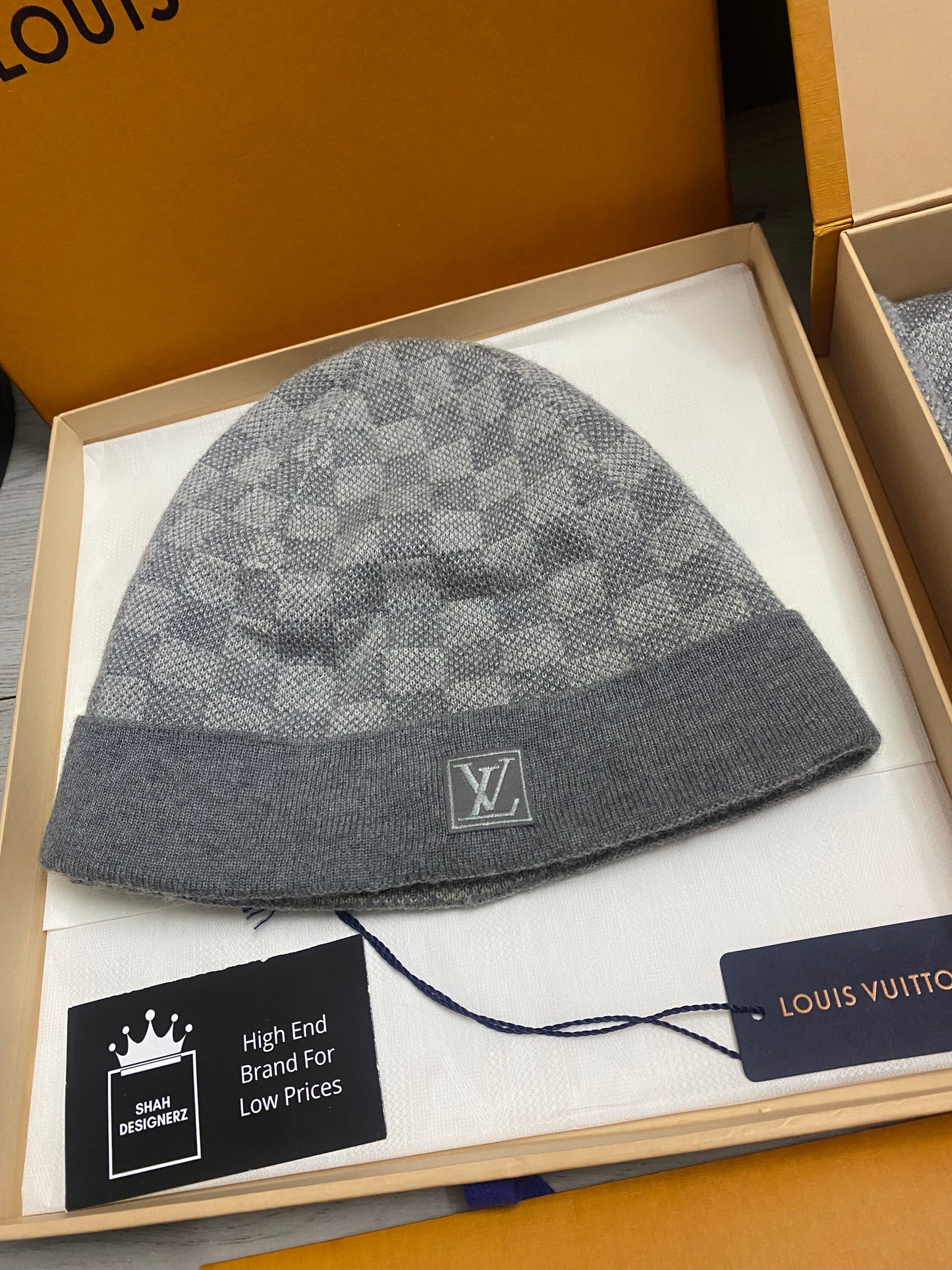 Louis Vuitton Scarf and Beanie Set